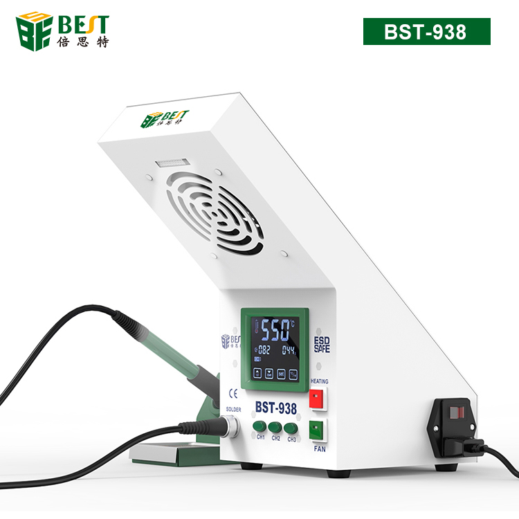 BST-938 帶吸煙儀數(shù)顯恒溫焊臺一體機(jī)