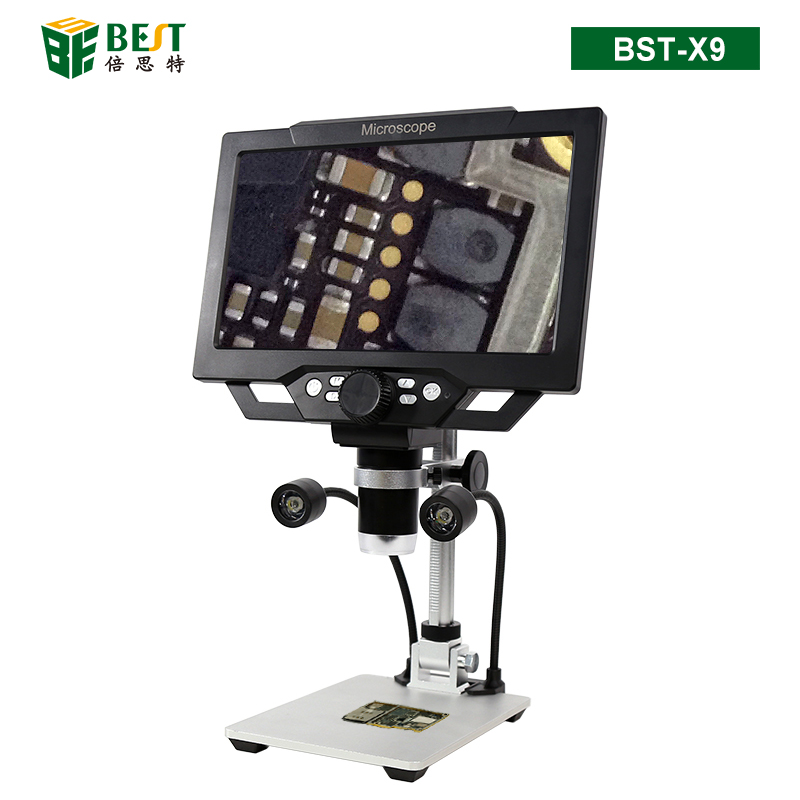 BST-X9 1200萬(wàn)像素高清帶屏工業(yè)顯微鏡 1600倍放大 多種CCD相機(jī)選擇及輸出方式 數(shù)碼顯微鏡
