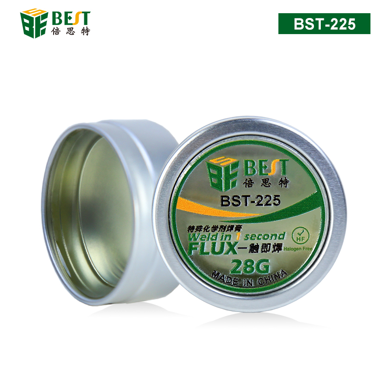 BST-225 焊接助焊劑 特殊化學(xué)劑焊膏 一觸即焊松香型助焊膏 環(huán)保無(wú)鉛無(wú)鹵素焊油 鋁盒透明低溫助焊松香