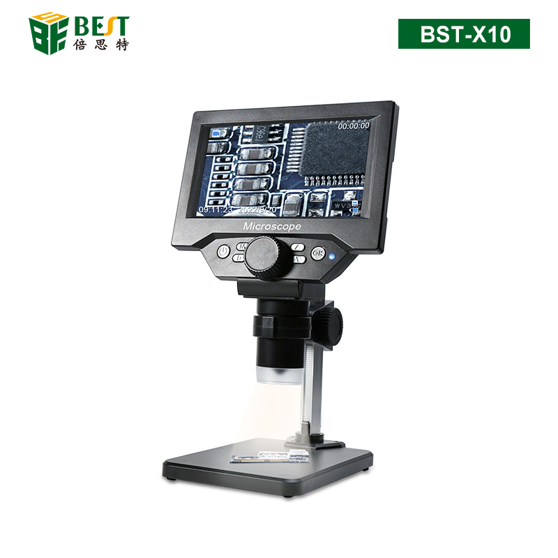 BST-X10 數(shù)碼顯微鏡 1000萬(wàn)像素高清帶屏工業(yè)顯微鏡 5.5寸LCD高清顯示屏 多種CCD相機(jī)選擇及輸出方式